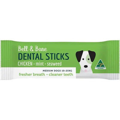 Bell & Bone Dental Sticks - Chicken, Mint and Seaweed 26g - Woonona Petfood & Produce