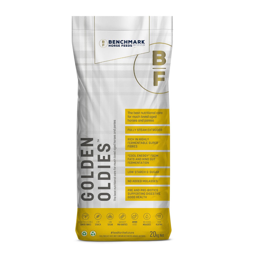 Benchmark Feeds Golden Oldies 20kg - Woonona Petfood & Produce