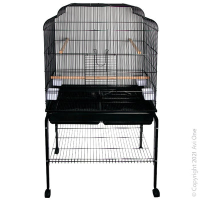 Bird Cage 860 Fancy Top with Stand Black Avi One