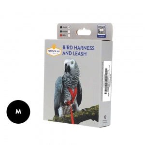 Bird Harness and Leash Black Prestige Pet - Woonona Petfood & Produce