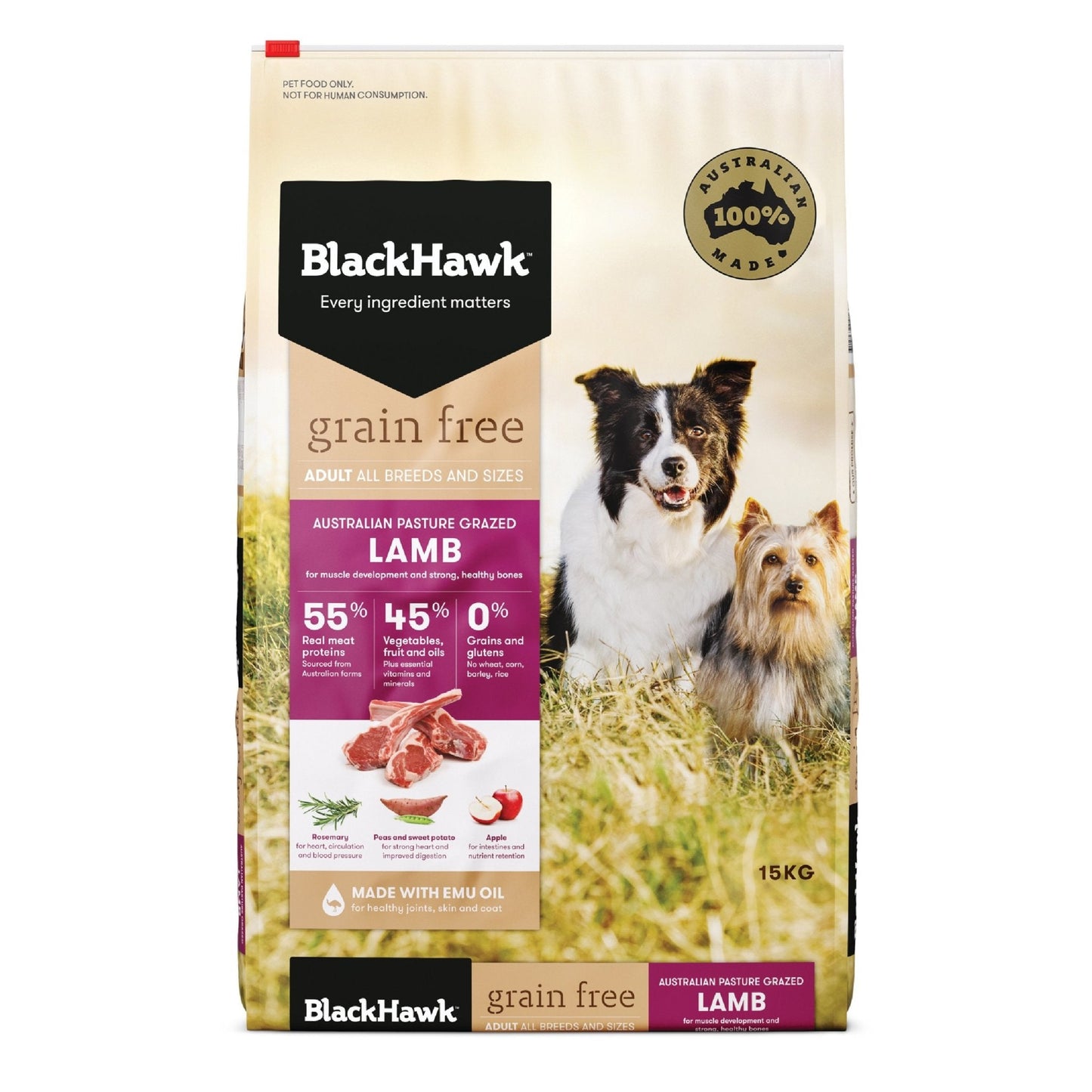 Black Hawk Grain Free Dry Dog Food Lamb - Woonona Petfood & Produce