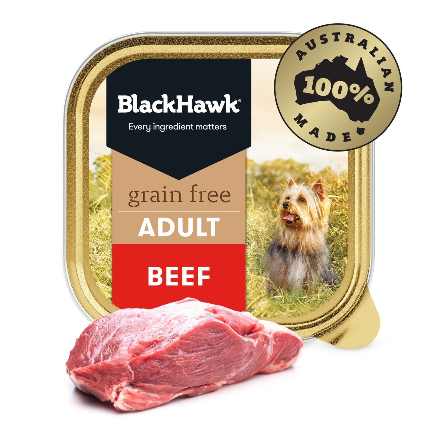 Black Hawk Grain Free Wet Dog Food 100g x 9 Beef - Woonona Petfood & Produce