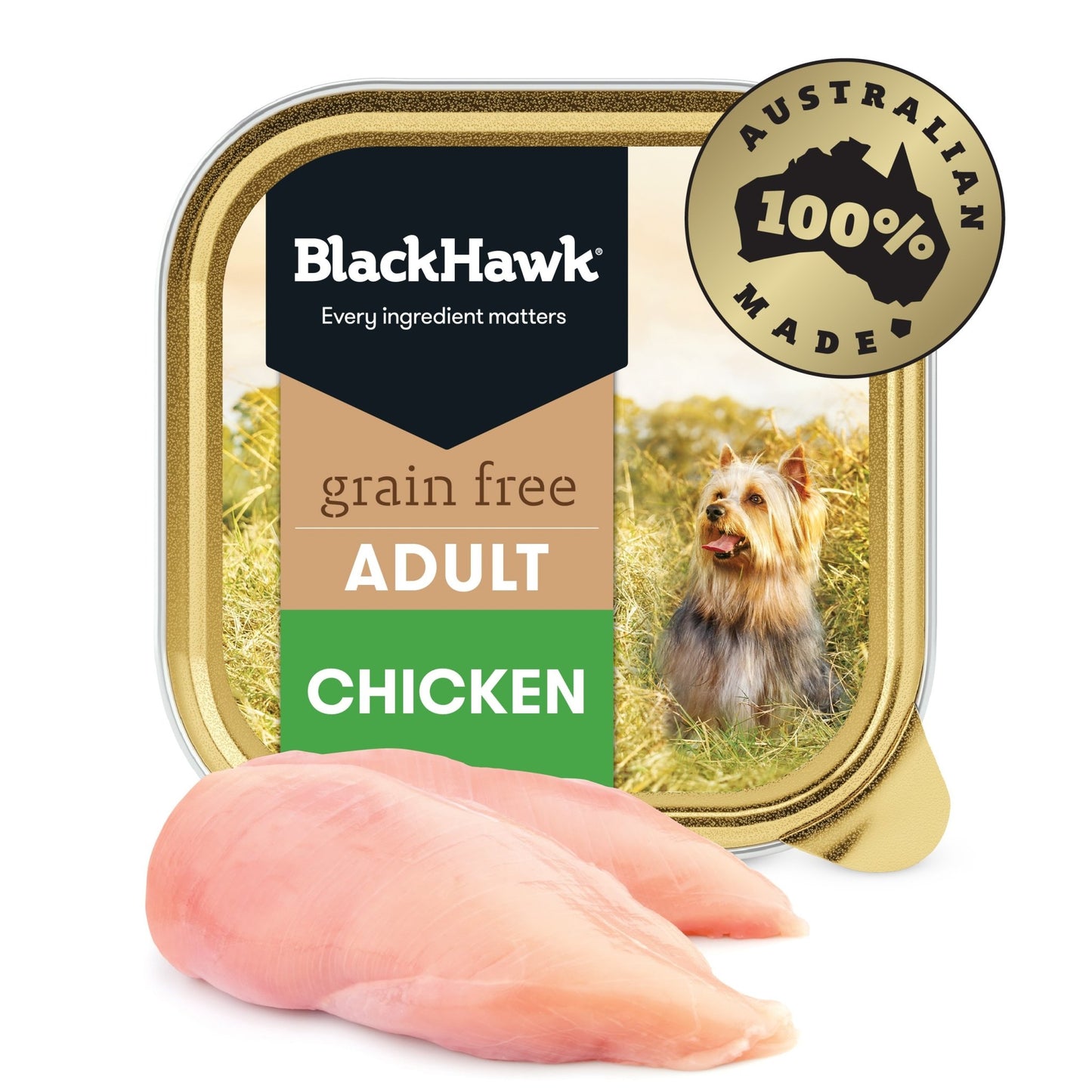 Black Hawk Grain Free Wet Dog Food 100g x 9 Chicken - Woonona Petfood & Produce