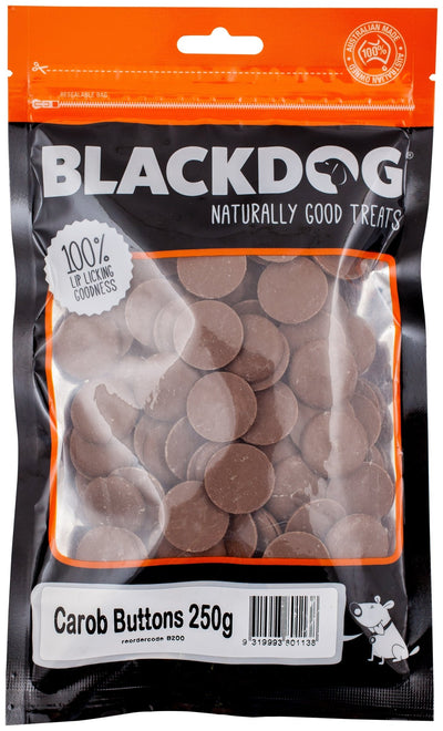 Blackdog Carob Buttons 250g - Woonona Petfood & Produce