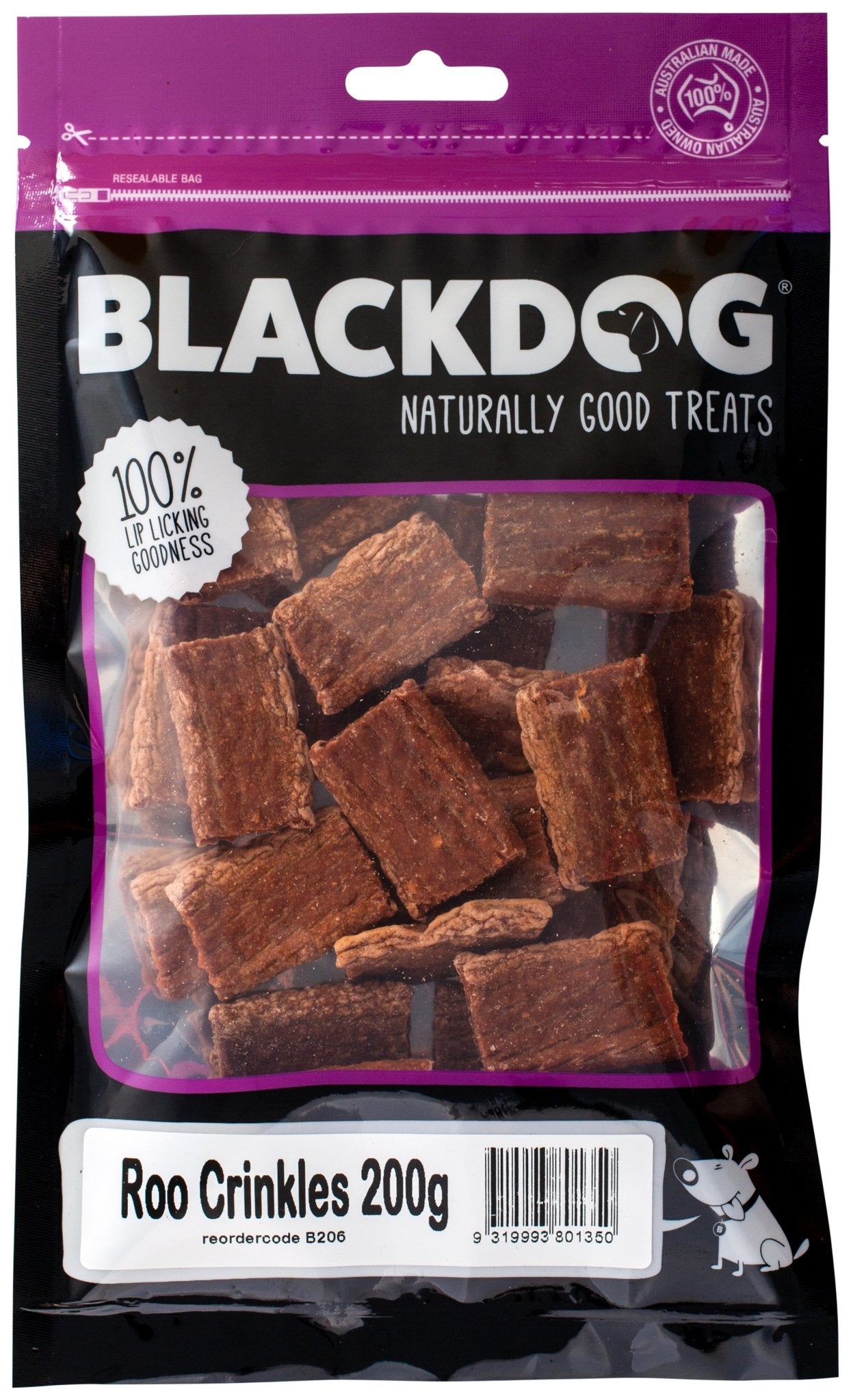 Blackdog Roo Crinkles 200g - Woonona Petfood & Produce