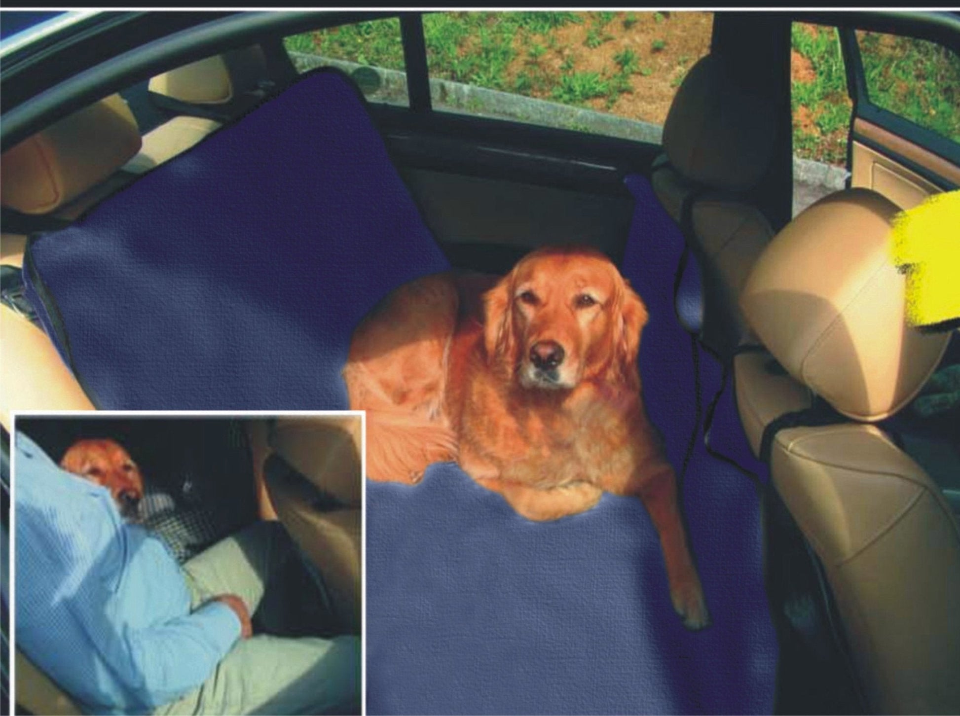 Bono Fido Backseat Hammock Blue - Woonona Petfood & Produce