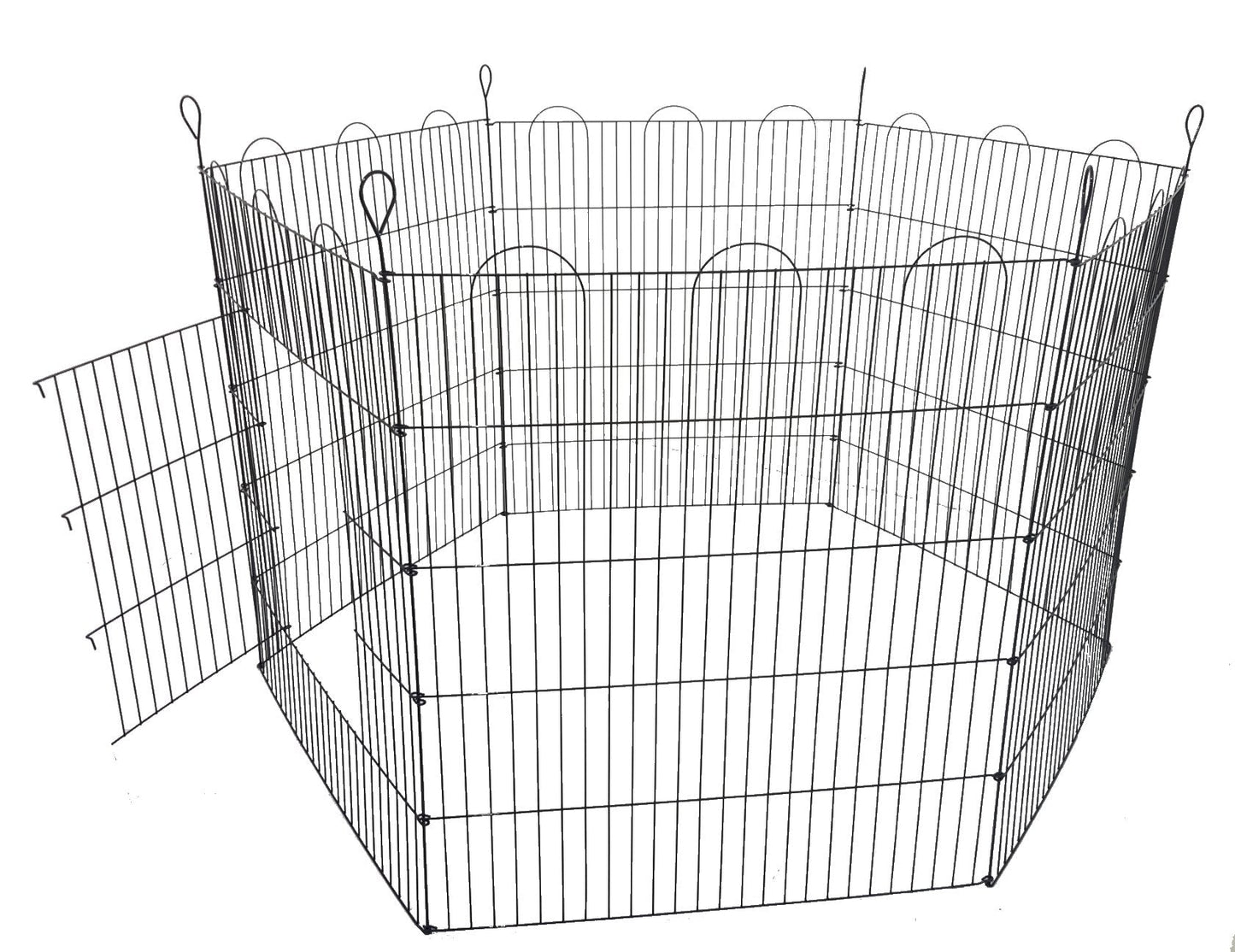 Bono Fido Puppy Pen Heavy Guage Black - Woonona Petfood & Produce