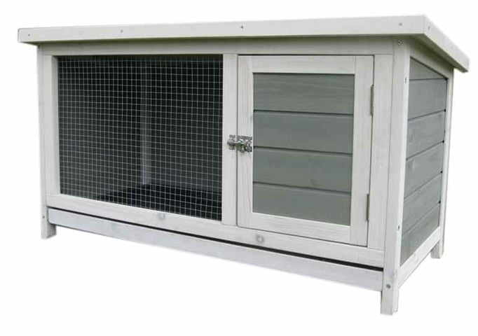 Bono Fido Rabbit Hutch K121W Alfie White 900mm - Woonona Petfood & Produce