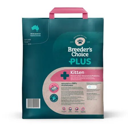 Breeders Choice Plus Kitten Cat Litter 10 Litre - Woonona Petfood & Produce