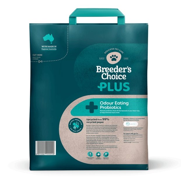 Breeders Choice Plus Probiotic Cat Litter 10 Litre - Woonona Petfood & Produce