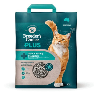 Breeders Choice Plus Probiotic Cat Litter 10 Litre - Woonona Petfood & Produce