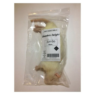 Breeders Delight Frozen Rats Jumbo 1 Pack - Woonona Petfood & Produce