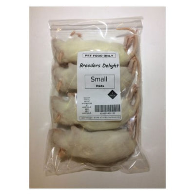 Breeders Delight Frozen Rats Small 5 Pack - Woonona Petfood & Produce
