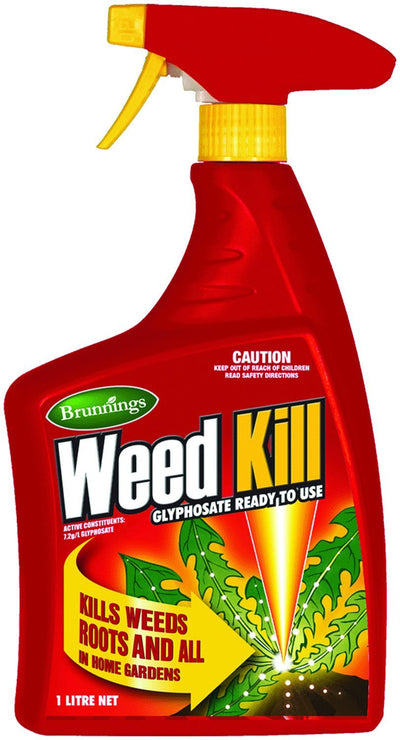Brunnings Weed Kill Spray Rtu 1 Litre - Woonona Petfood & Produce