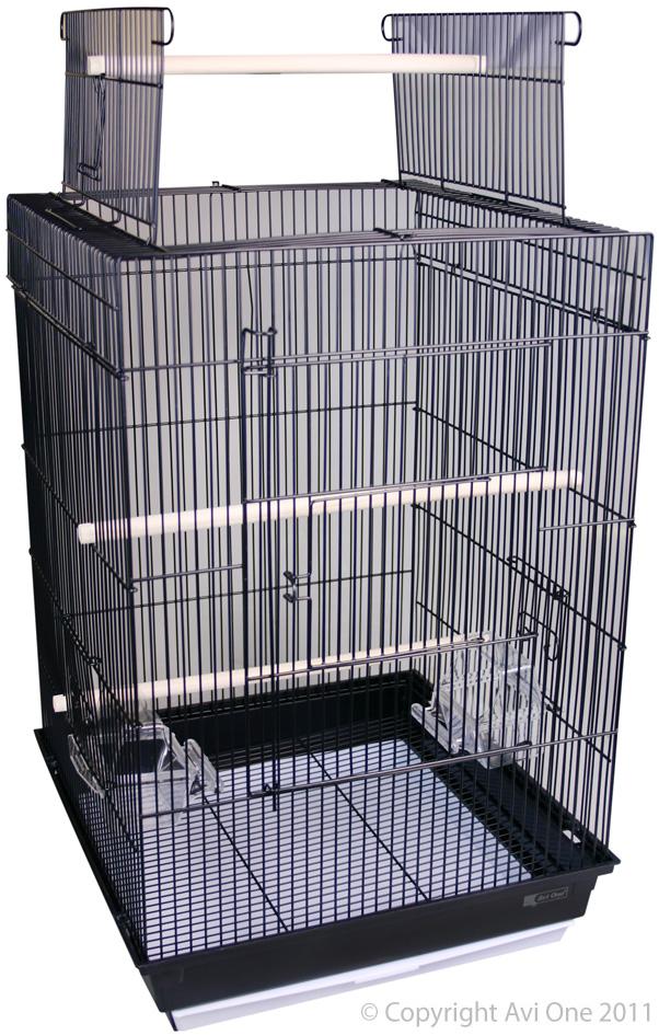 Cage 400AOP Square Black Avi One - Woonona Petfood & Produce