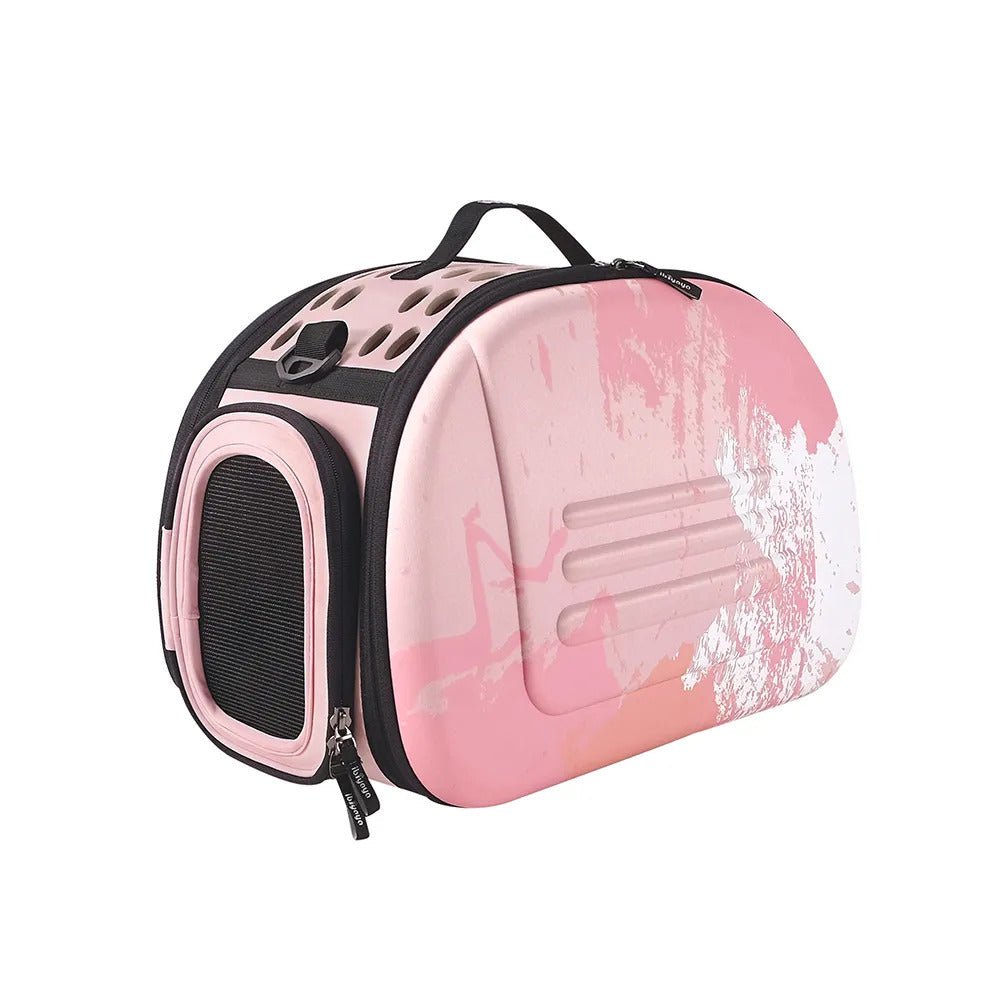 Carrier - Collapsible Traveling Pet Carrier Ibiyaya Pink Sunset - Woonona Petfood & Produce