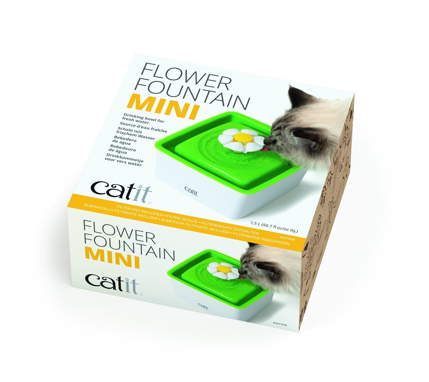 Catit 2.0 Senses Flower Water Fountain Mini 1.5 LItre - Woonona Petfood & Produce