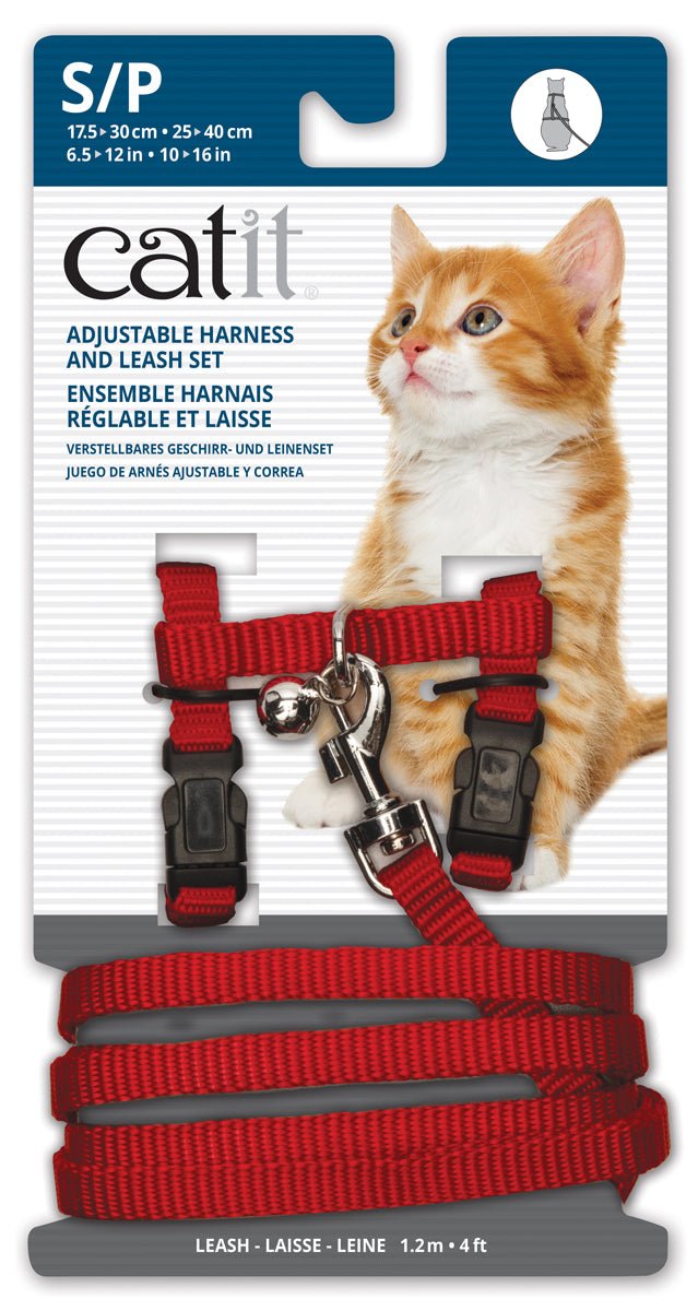 Catit Nylon Adjustable Cat and Kitten Harness and Lead Set Small - Woonona Petfood & Produce