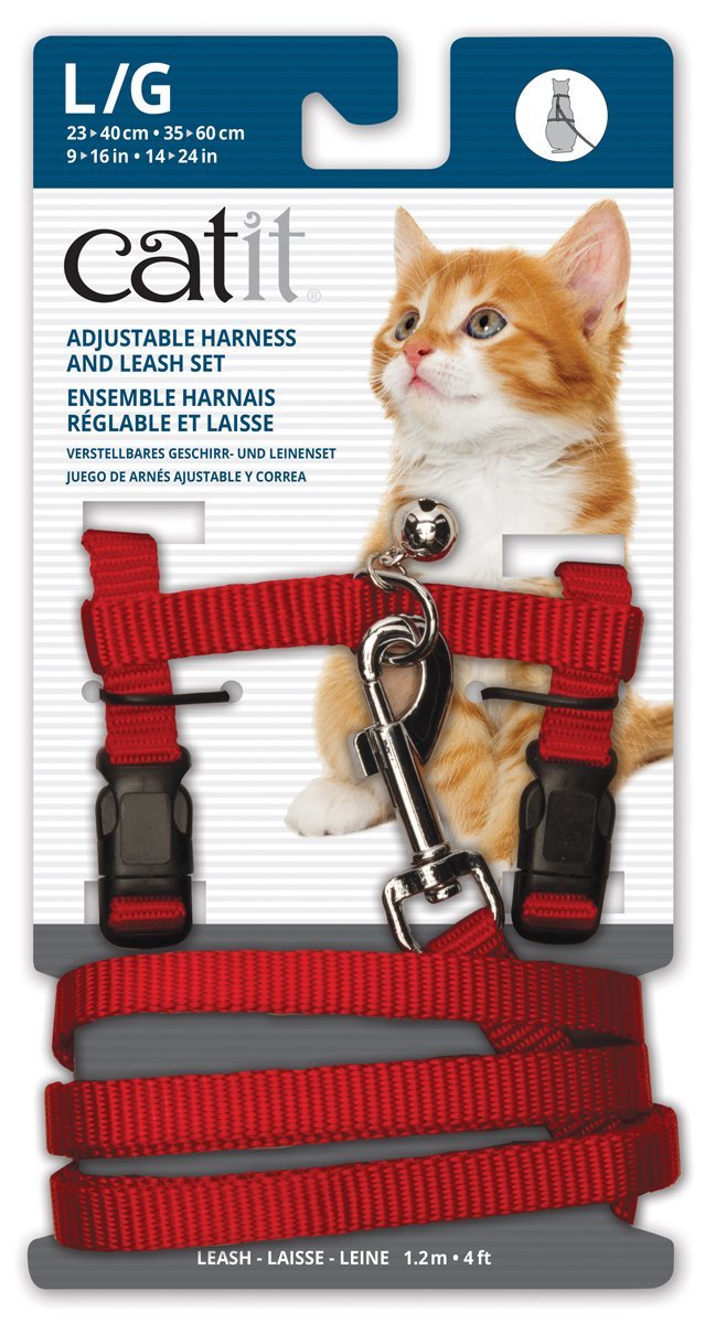 Catit Nylon Adujstable Cat Harness & Lead Set Large - Woonona Petfood & Produce