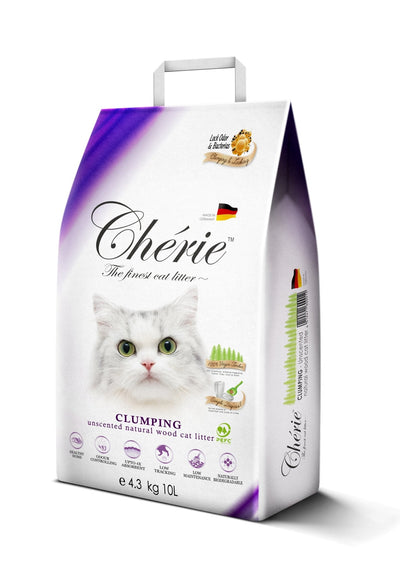 Cherie Clumping Wood Cat Litter 10 Litre