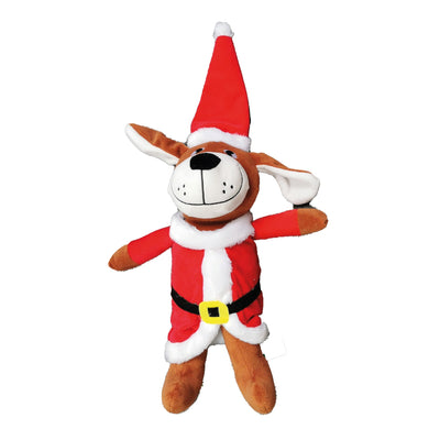 Christmas Dog Dressed as Santa with Squeaker K9
