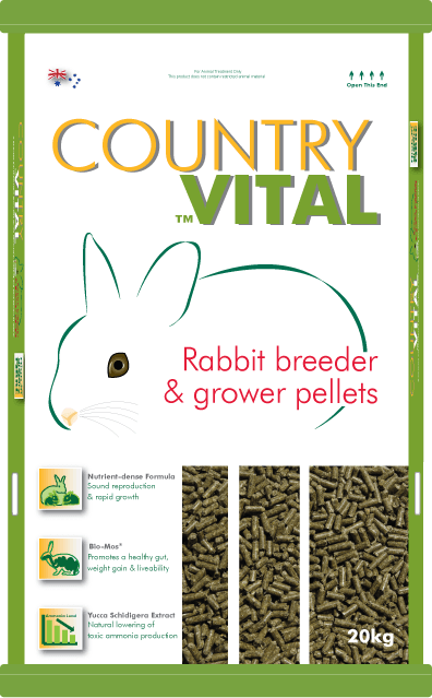 Country Vital Rabbit Breeder & Grower Pellets 20kg - Woonona Petfood & Produce