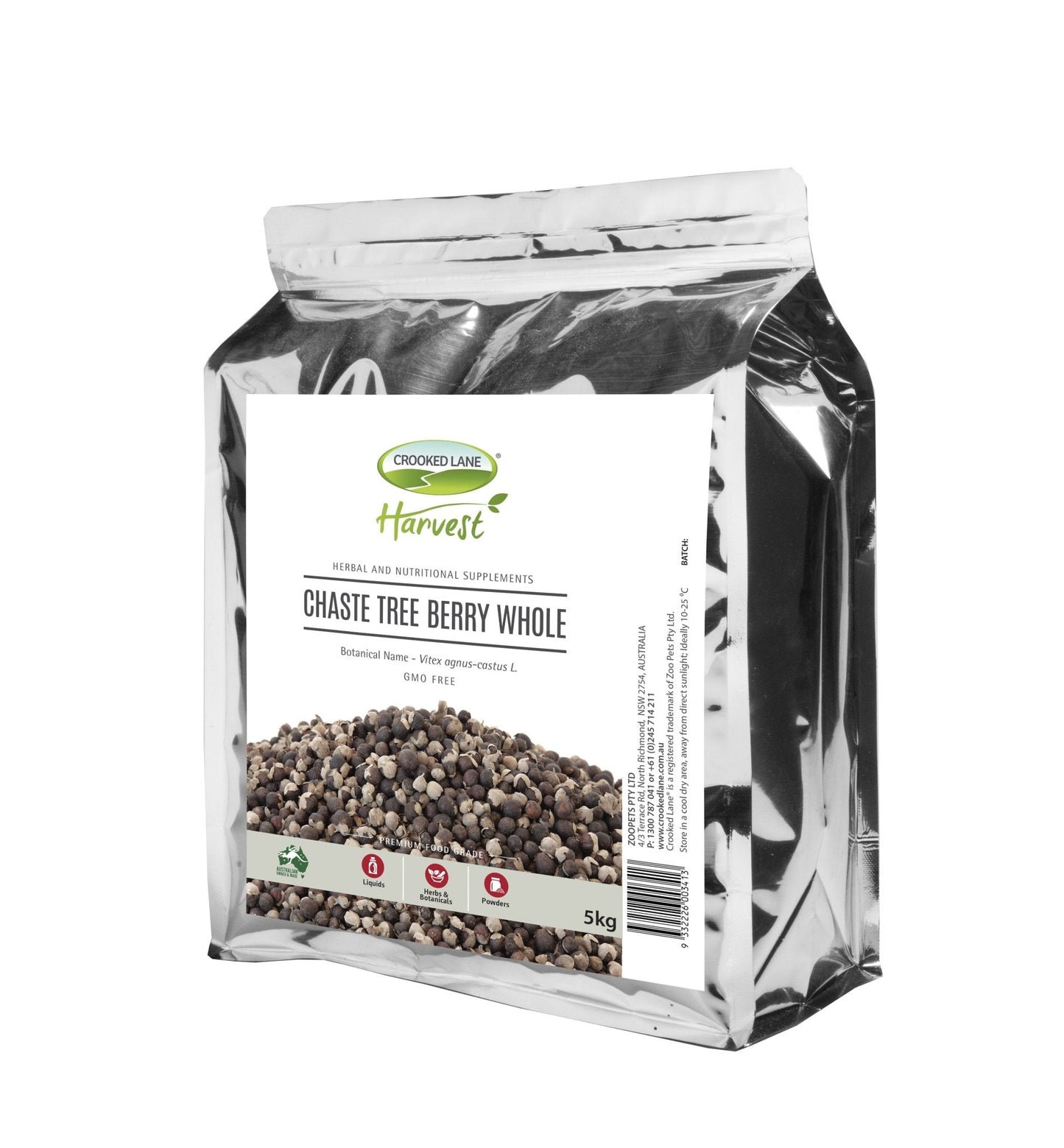 Crooked Lane Harvest Chaste Tree Berry Whole - Woonona Petfood & Produce