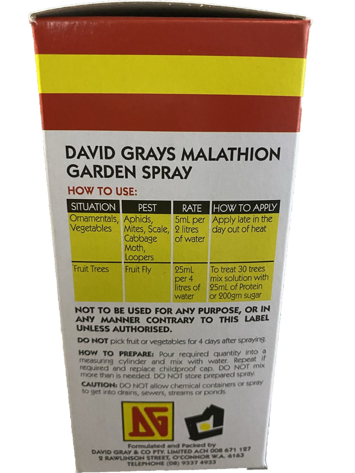 David Grays Malathion Garden Spray Concentrate - Woonona Petfood & Produce