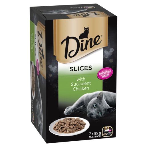 Dine 7x85g Chicken Slices - Woonona Petfood & Produce
