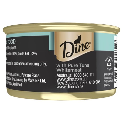 Dine Desire 24x85g Pure Tuna Whitemeat - Woonona Petfood & Produce