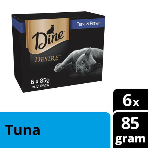 Dine Desire 6x85g Tuna Filet Prawn & Seafood Sauce - Woonona Petfood & Produce
