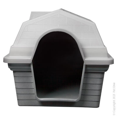Dog Kennel Plastic Grey Pet One