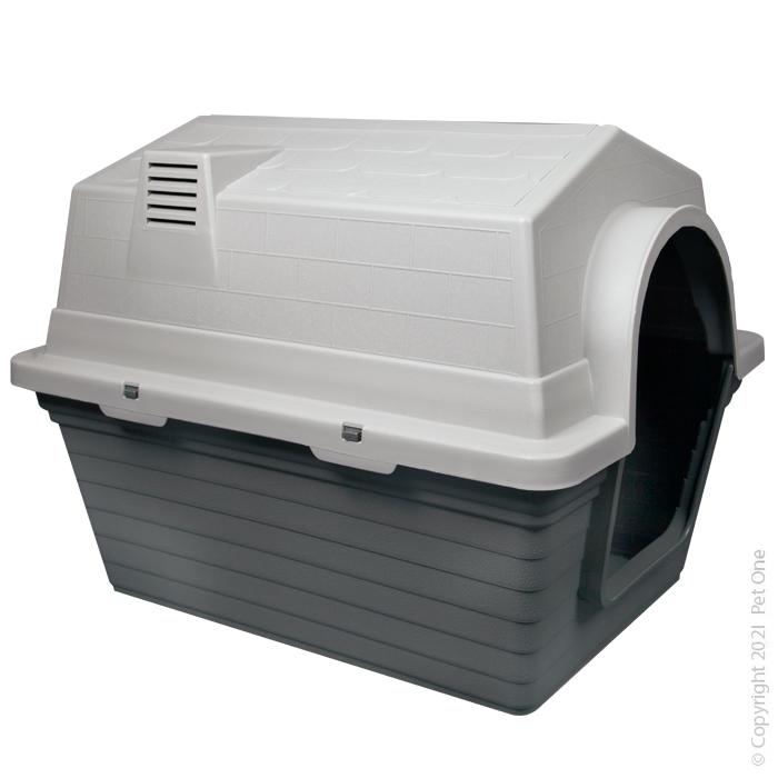 Dog Kennel Plastic Grey Pet One - Woonona Petfood & Produce