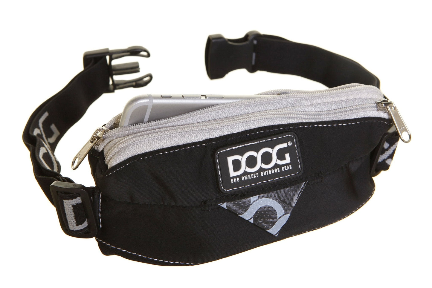 Doog Walkie Belt Mini Elastic Black - Woonona Petfood & Produce