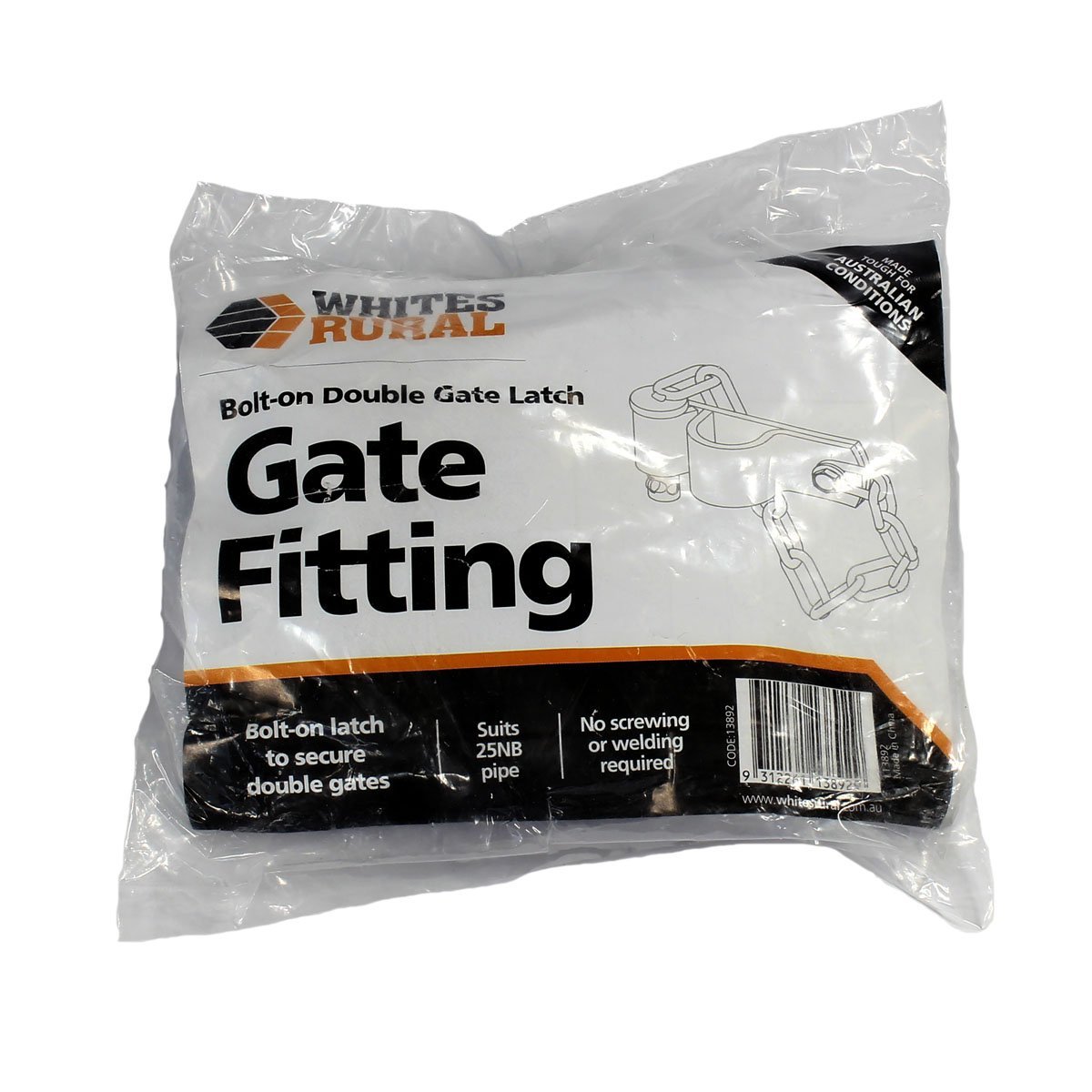 Double Gate Latch 13892 Whites - Woonona Petfood & Produce