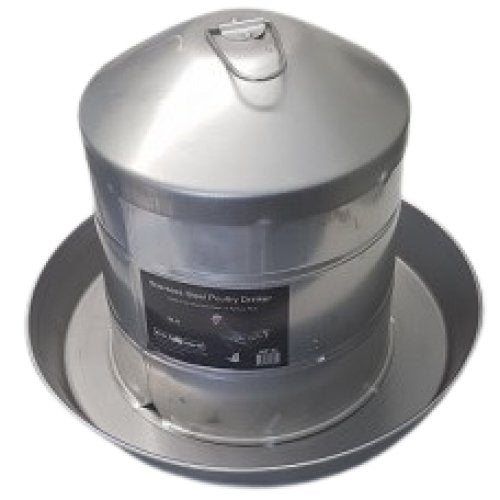 Elite Pet Stainless Steel Poultry Drinker 9 Litre - Woonona Petfood & Produce