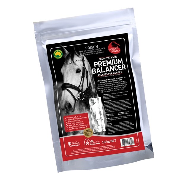 Equine Vit & Min Balancer Pellets 10kg Farmalogic - Woonona Petfood & Produce