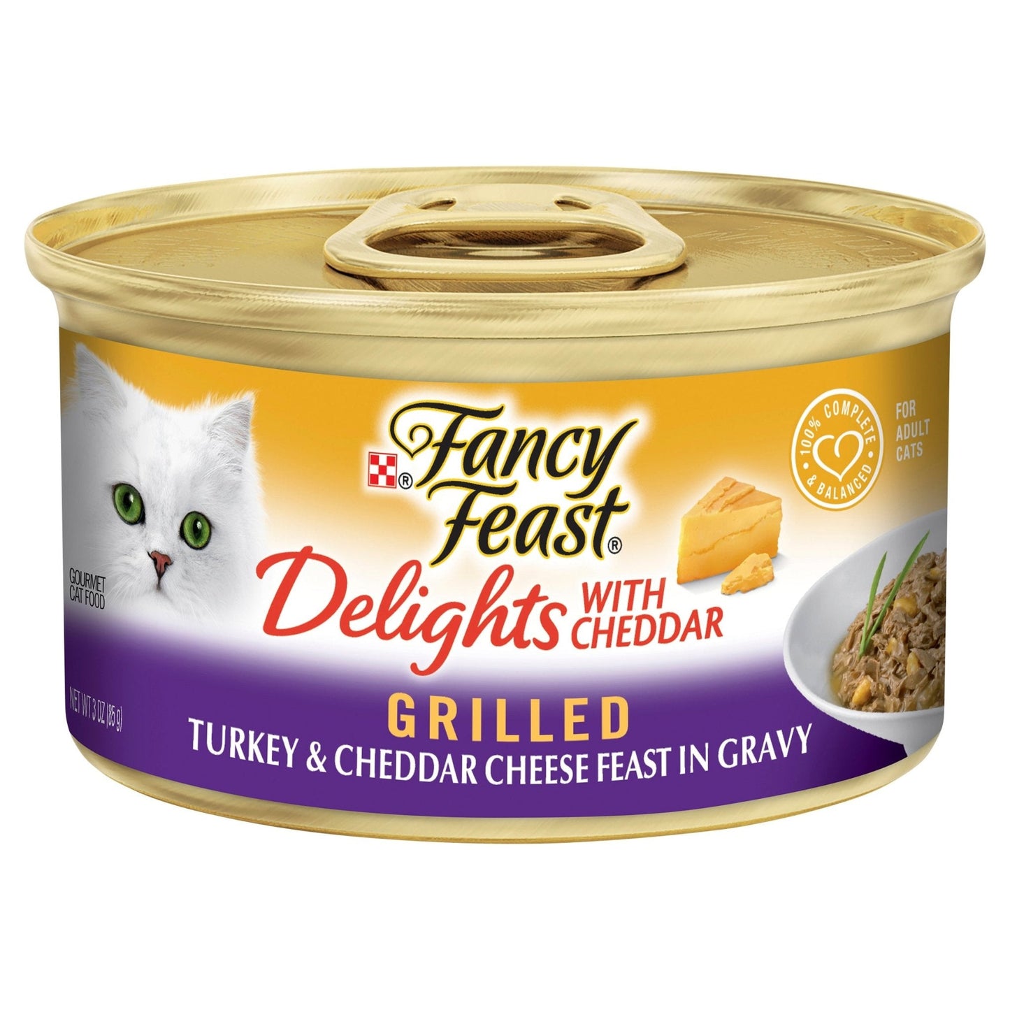 Fancy Feast Delights with Cheddar Grilled Turkey 24x85g - Woonona Petfood & Produce