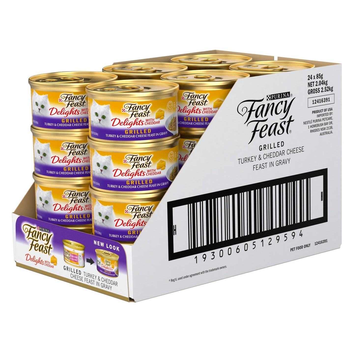 Fancy Feast Delights with Cheddar Grilled Turkey 24x85g - Woonona Petfood & Produce
