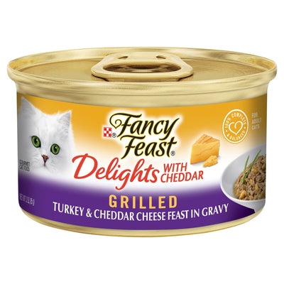 Fancy Feast Delights with Cheddar Grilled Turkey 85g - Woonona Petfood & Produce