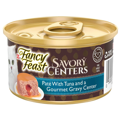 Fancy Feast Savory Centers Pate With Tuna and a Gourmet Gravy Center 85g - Woonona Petfood & Produce