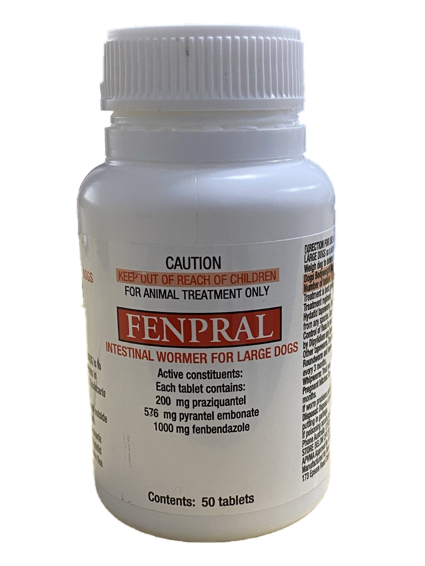 Fenpral Dog Worm Tablet 40kg - Woonona Petfood & Produce