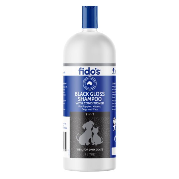 Fidos Black Gloss Shampoo - Woonona Petfood & Produce