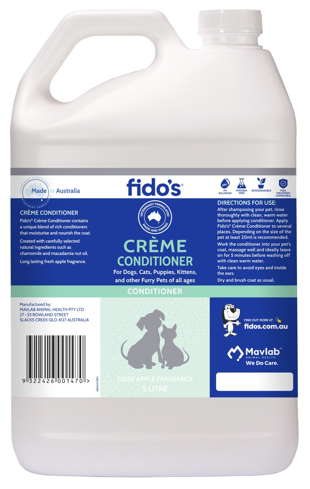 Fidos Creme Conditioner - Woonona Petfood & Produce