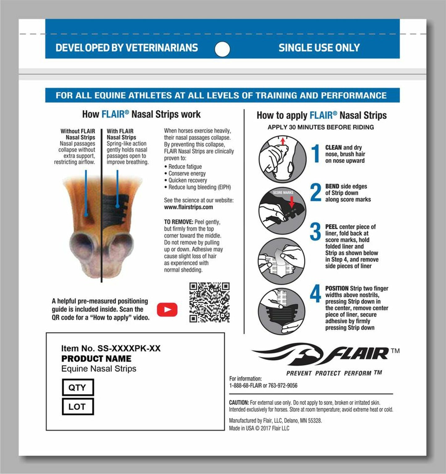 Flair Nasal Strips Black - Woonona Petfood & Produce
