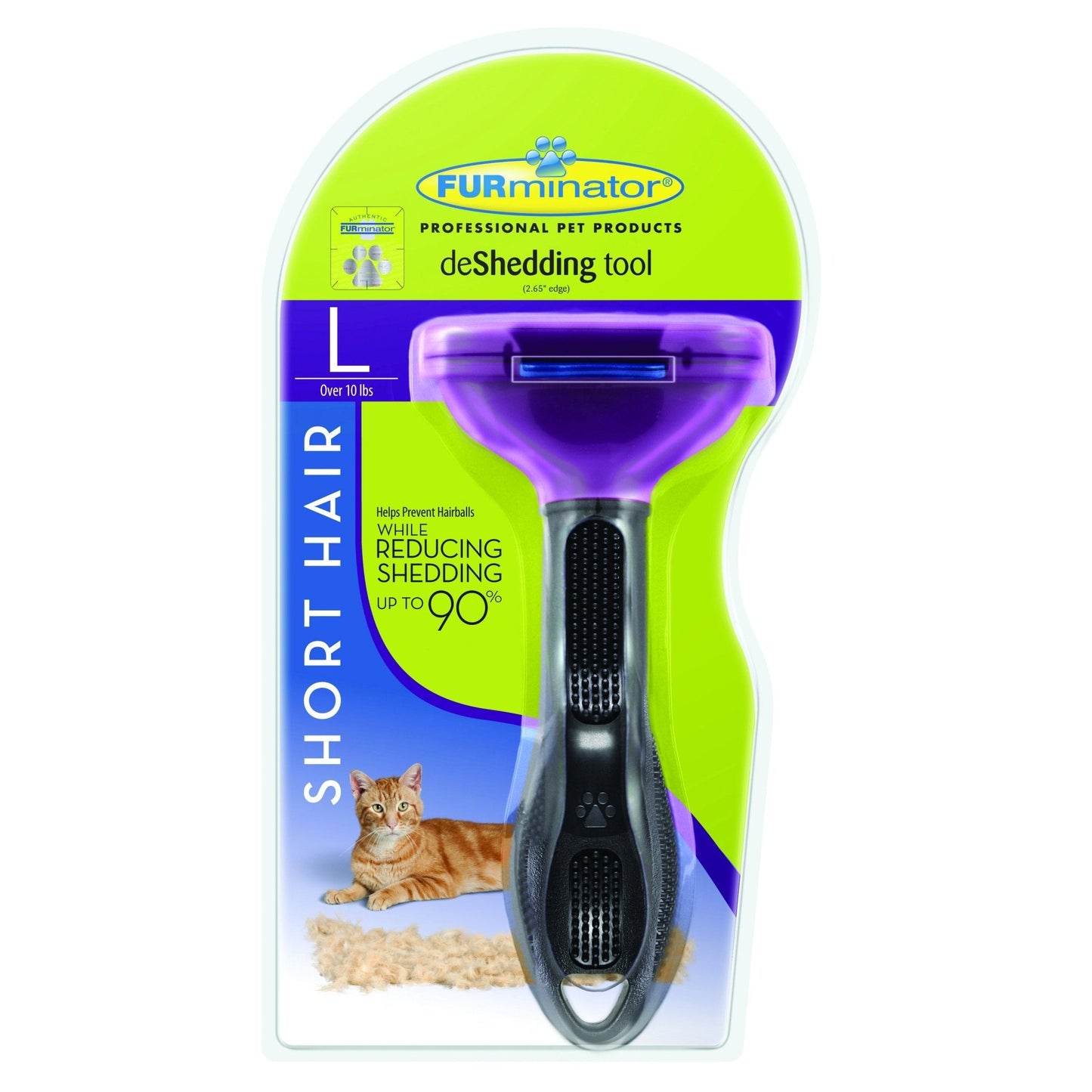 Furminator Cat Short Hair Large Purple Metallic - Woonona Petfood & Produce