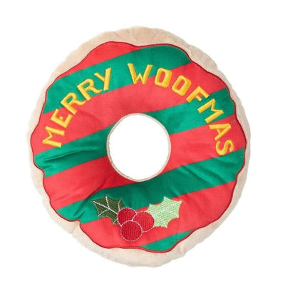 Fuzzyard Dog Toy - Giant Donut Merry Woofmas