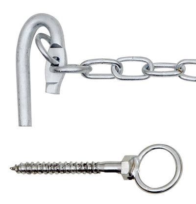 Gate Fitting Drop Latch & Eyelet Whites