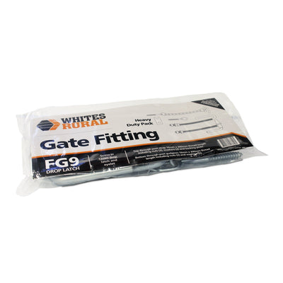 Gate Fitting FG9 Drop Latch Heavy Duty 13829 Whites - Woonona Petfood & Produce