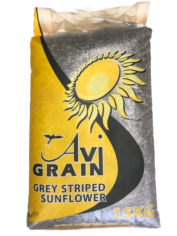 Grey Striped Sunflower Avigrain - Woonona Petfood & Produce